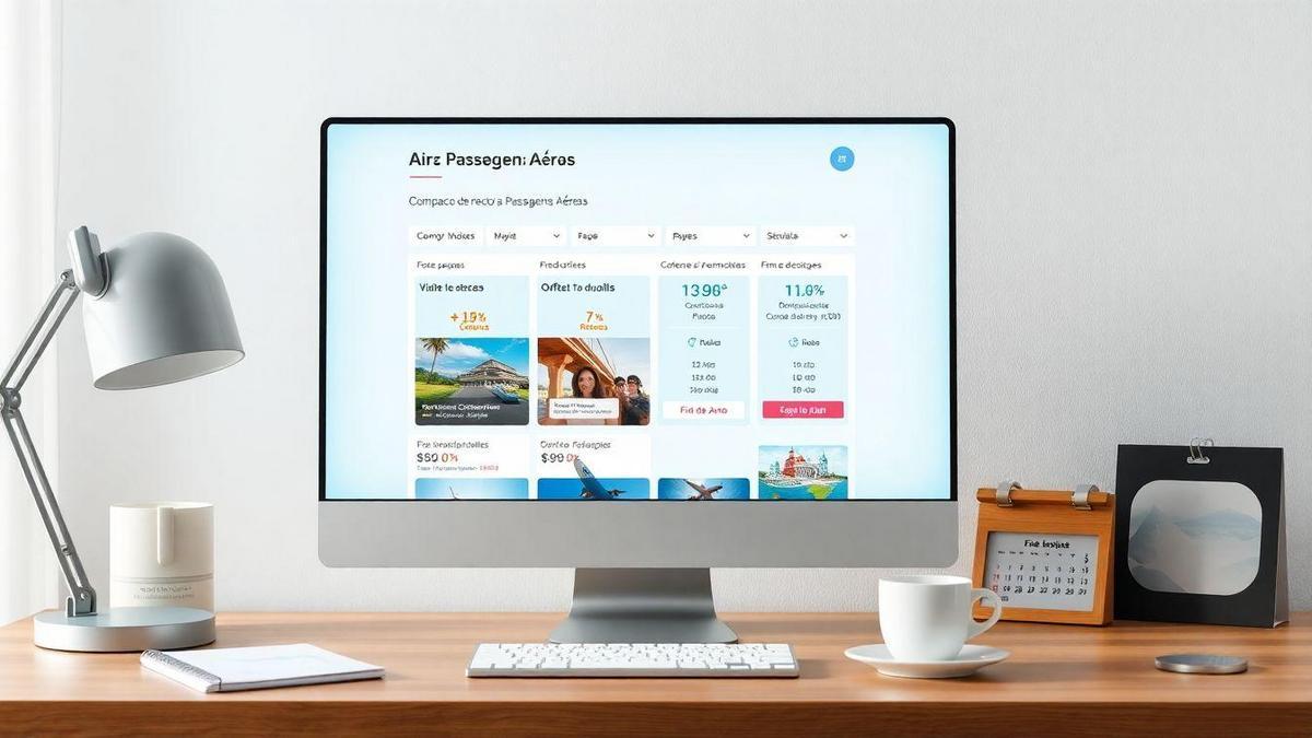 Comparação de preços de passagens aéreas promocionais para o fim de ano