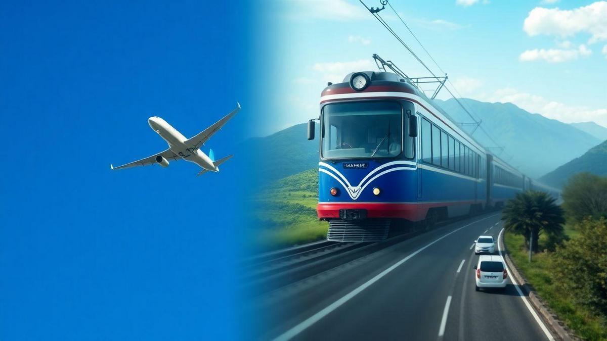 Comparativo financeiro entre viajar de avião e outras formas de transporte