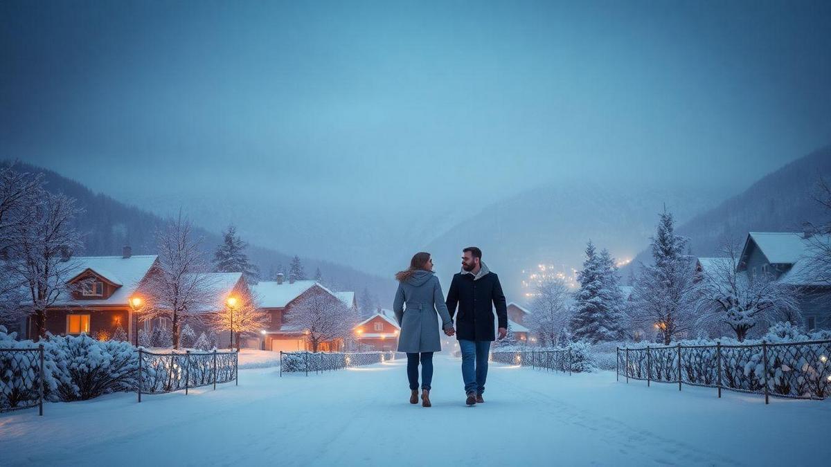 Destinos populares de inverno para lua de mel romântica