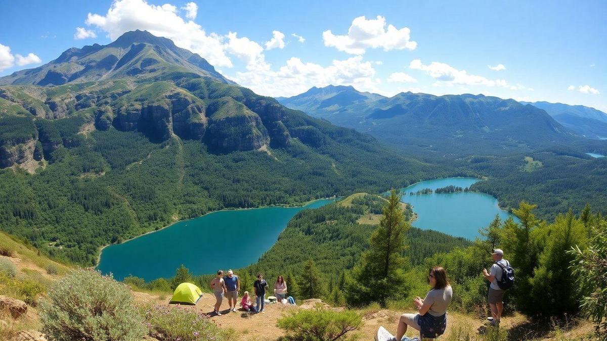 Destinos populares de verão para aventuras ao ar livre