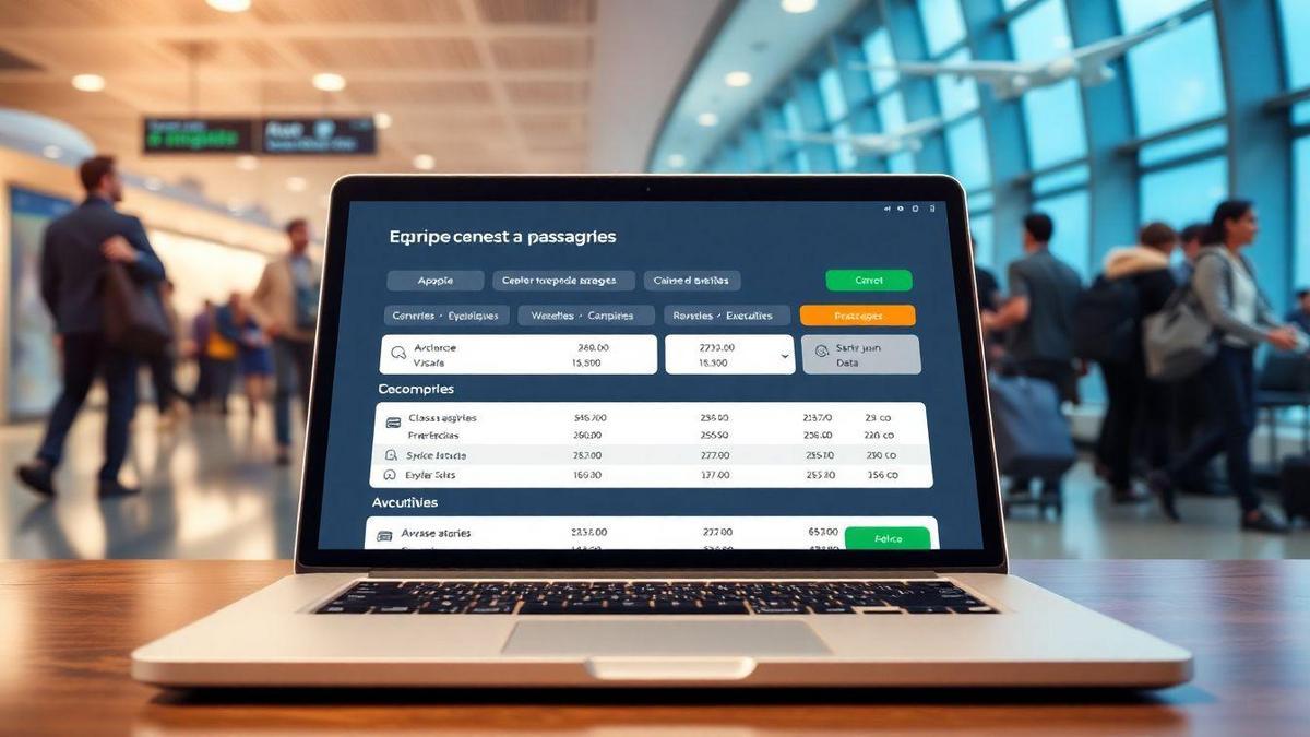 Ferramentas de busca integral para passagens em classes econômicas e executivas