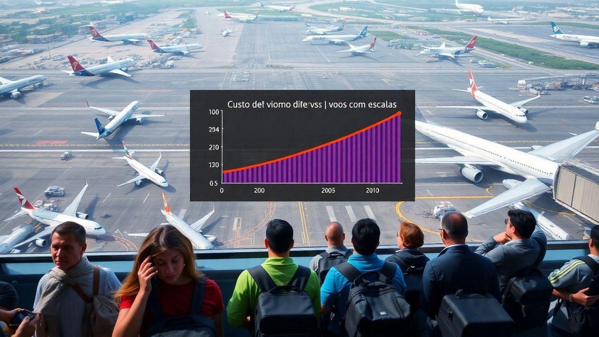 Impacto de escolher voos com escalas na redução de custos de viagem