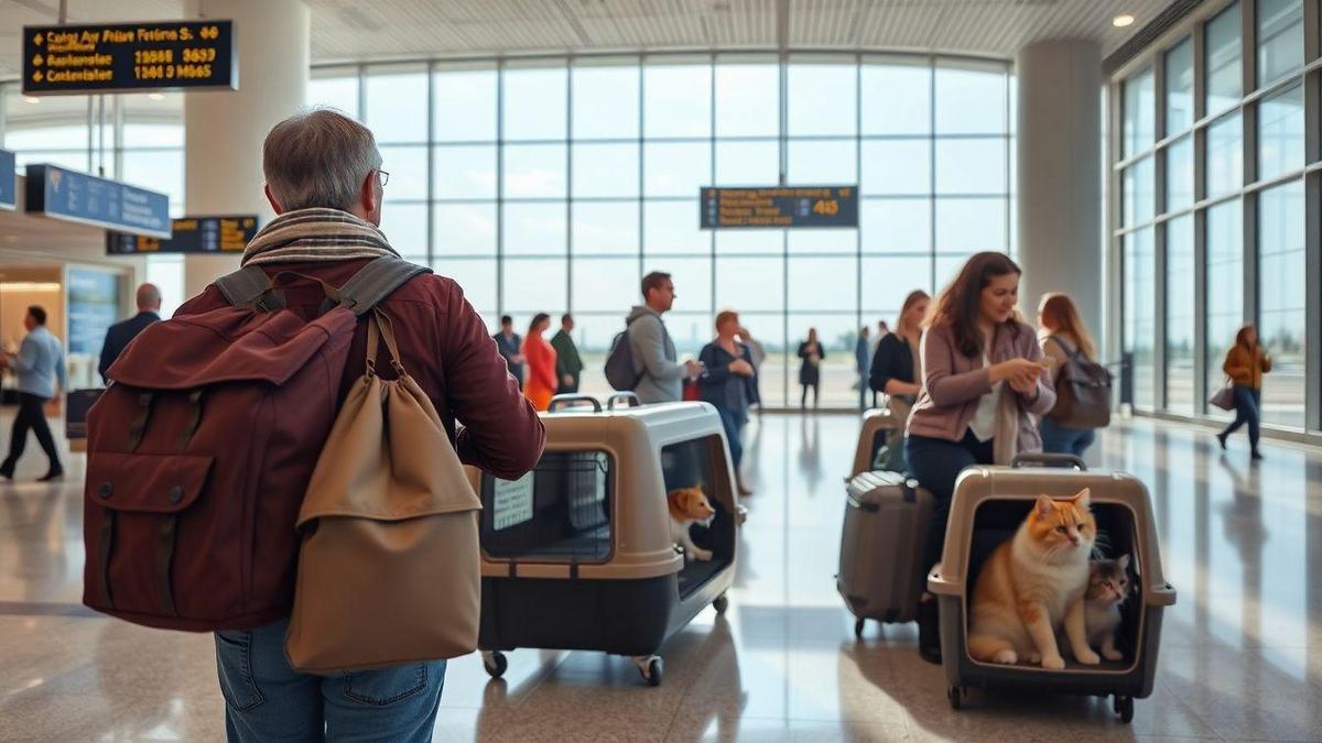 Orientações para viajar com animais de estimação em aviões