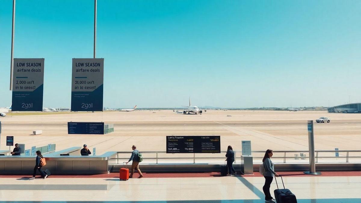 Passagens aéreas promocionais durante a baixa temporada